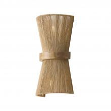  652821MA - 2-Light Sconce in Matte Brass with Mango Wood and Handwrapped Natural Jute Rope String