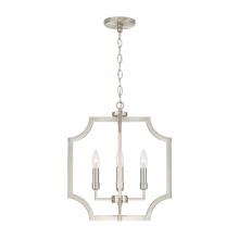  AA1037BN - 4-Light Foyer Lantern Pendant in Brushed Nickel