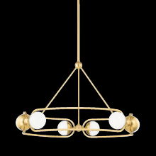  2531-AGB - 6 LIGHT CHANDELIER