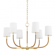  3534-AGB - 6 LIGHT CHANDELIER