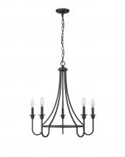  12205-MB - Artemis 5-Light Chandelier Ceiling Light Matte Black