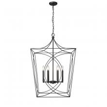  4003-MB - Tracy 6-Light Pendant light Matte Black