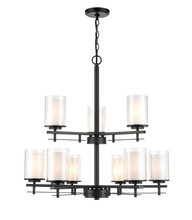  5519-MB - Huderson 9-Light Chandelier Ceiling Light Matte Black