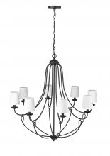  12108-MB - Eisley 8-Light Chandelier Ceiling Light Matte Black