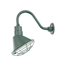  RAS10-SG - R Series 1-Light Angle Shade Satin Green