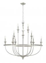  28012-BN - Emery 12-Light Chandelier Ceiling Light Brushed Nickel