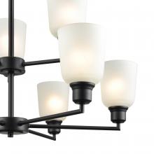  2819-MB - Amberle 9-Light Chandelier Ceiling Light Matte Black