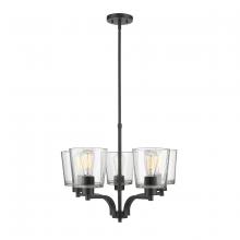 Millennium 497005-MB - Evalon 5-Light Chandelier Ceiling Light Matte Black