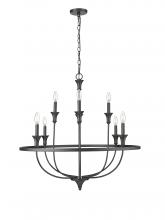  28108-MB - Emery 8-Light Chandelier Ceiling Light Matte Black