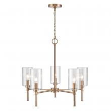  9915-MG - Chastine 5-Light Chandelier Ceiling Light Modern Gold