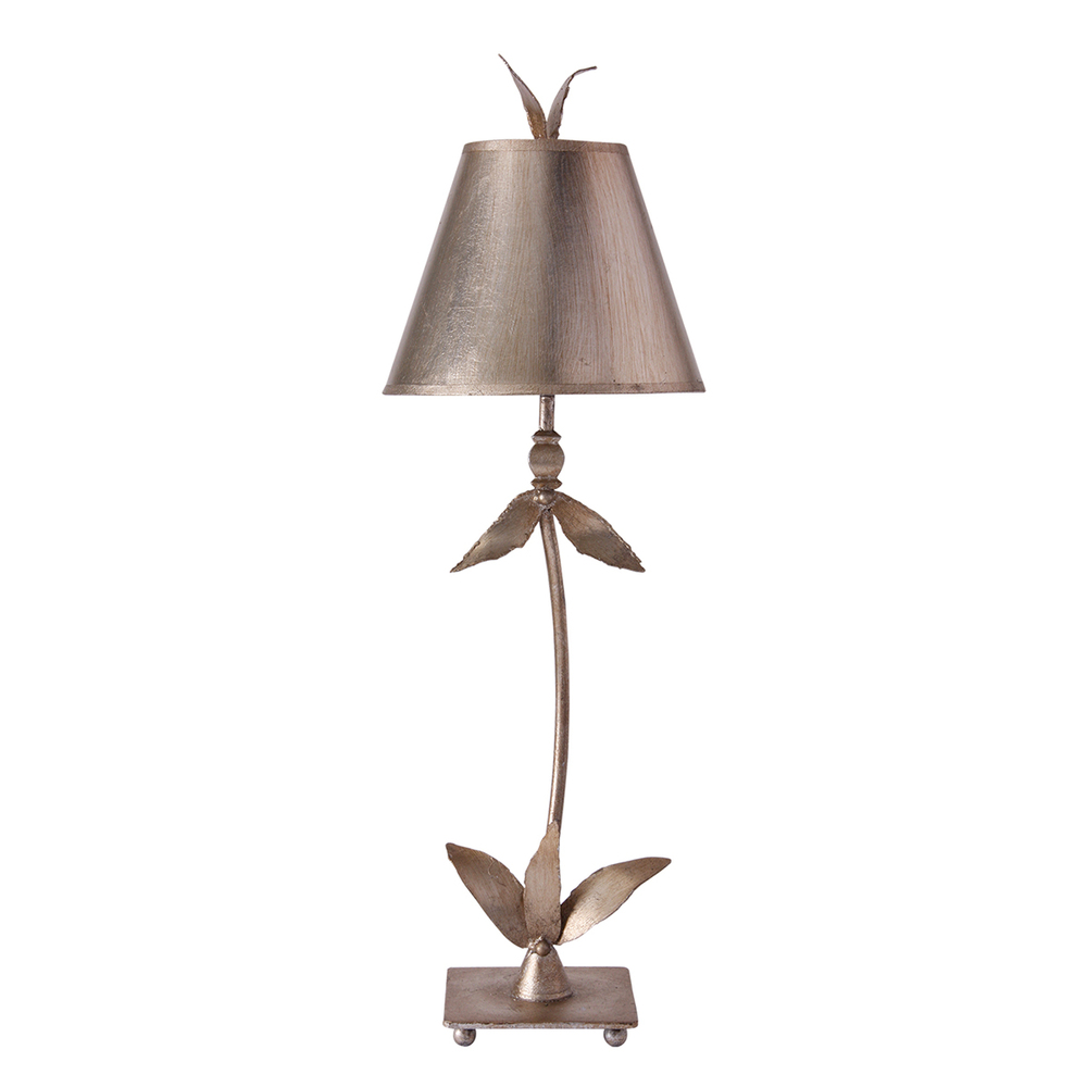 Red Bell Silver Buffet Table Lamp