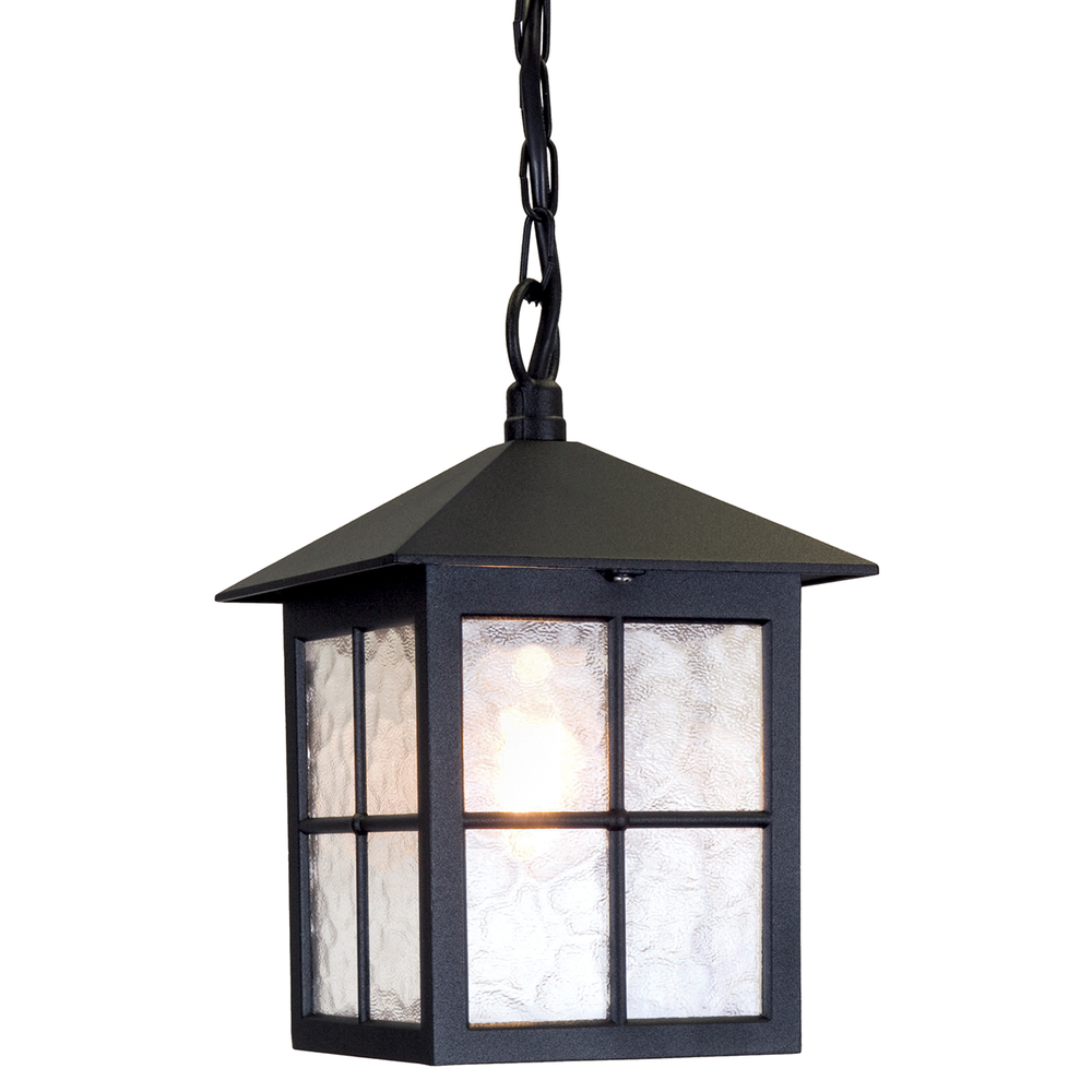 Winchester Chain Outdoor Hanging  Lantern in Black