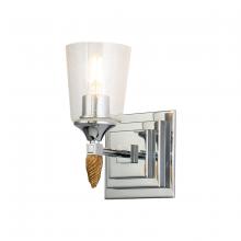 Lucas McKearn BB1022PC-1-F2G - Vetiver 1 Light Wall Sconce Silver With Gold Accent
