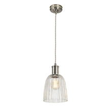 Lucas McKearn EL/DOUILLE/PPNGS753 - Douille Rustic Industrial Silver Pendant with Glass