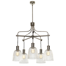 Lucas McKearn EL/DOUILLE5PN - Rustic Style with Updated Modern feel douille chandelier in Silver