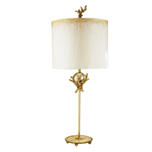 Lucas McKearn TA1239 - Trellis Accent Table Lamp in Creamy Ivory and carved Resin for an Outdoor theme