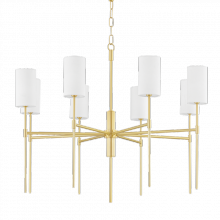 Mitzi by Hudson Valley Lighting H223808-AGB - Olivia Chandelier