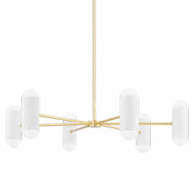Mitzi by Hudson Valley Lighting H484812-AGB/SWH - Kira Chandelier
