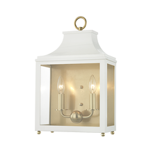 Mitzi by Hudson Valley Lighting H259102-AGB/WH - Leigh Wall Sconce