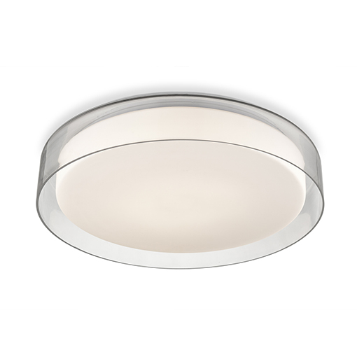 Aston 18-in Clear LED Flush Mount