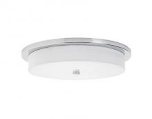 Kuzco Lighting Inc 501105-LED - Single LED Flush Mount Ceiling Fixture with Round White Linen Shade.