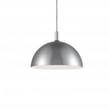  492324-BN/BK - Archibald 24-in Brushed Nickel With Black Detail 1 Light Pendant