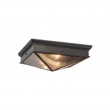 Alora Lighting FM332615UBCR - Cairo 15-in Ribbed Glass/Urban Bronze 2 Lights Flush Mount