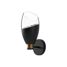 Alora Lighting WV587105MBCL - Capri 5-in Clear Glass/Matte Black 1 Light Wall/Vanity