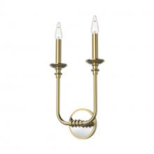 Alora Lighting WV351502VB - Peabody Vintage Brass 2 Lights Wall/Vanity
