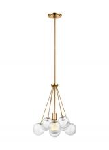 Visual Comfort & Co. Studio Collection 6514301-848 - Bronzeville mid-century modern 1-light indoor dimmable ceiling hanging single pendant light in satin