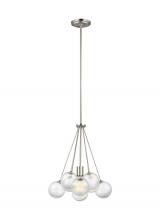 Visual Comfort & Co. Studio Collection 6514301-962 - Bronzeville mid-century modern 1-light indoor dimmable ceiling hanging single pendant light in brush