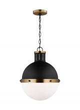 Visual Comfort & Co. Studio Collection 6577101-112 - Hanks transitional 1-light indoor dimmable medium ceiling hanging single pendant light in midnight b