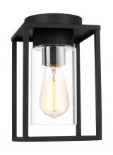  7831101EN7-12 - Vado transitional 1-light LED outdoor exterior ceiling ceiling flush mount in black finish with clea