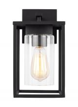  8531101EN7-12 - Vado transitional 1-light LED outdoor exterior small wall lantern sconce in black finish with clear