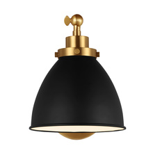 Visual Comfort & Co. Studio Collection CW1131MBKBBS - Single Arm Dome Task Sconce