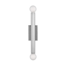Visual Comfort & Co. Studio Collection TW1122PN - Beckham Modern contemporary 2-light indoor dimmable medium wall sconce in polished nickel silver fin