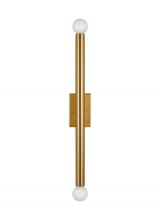 Visual Comfort & Co. Studio Collection TW1132BBS - Beckham Modern contemporary 2-light indoor dimmable large wall sconce in burnished brass gold finish