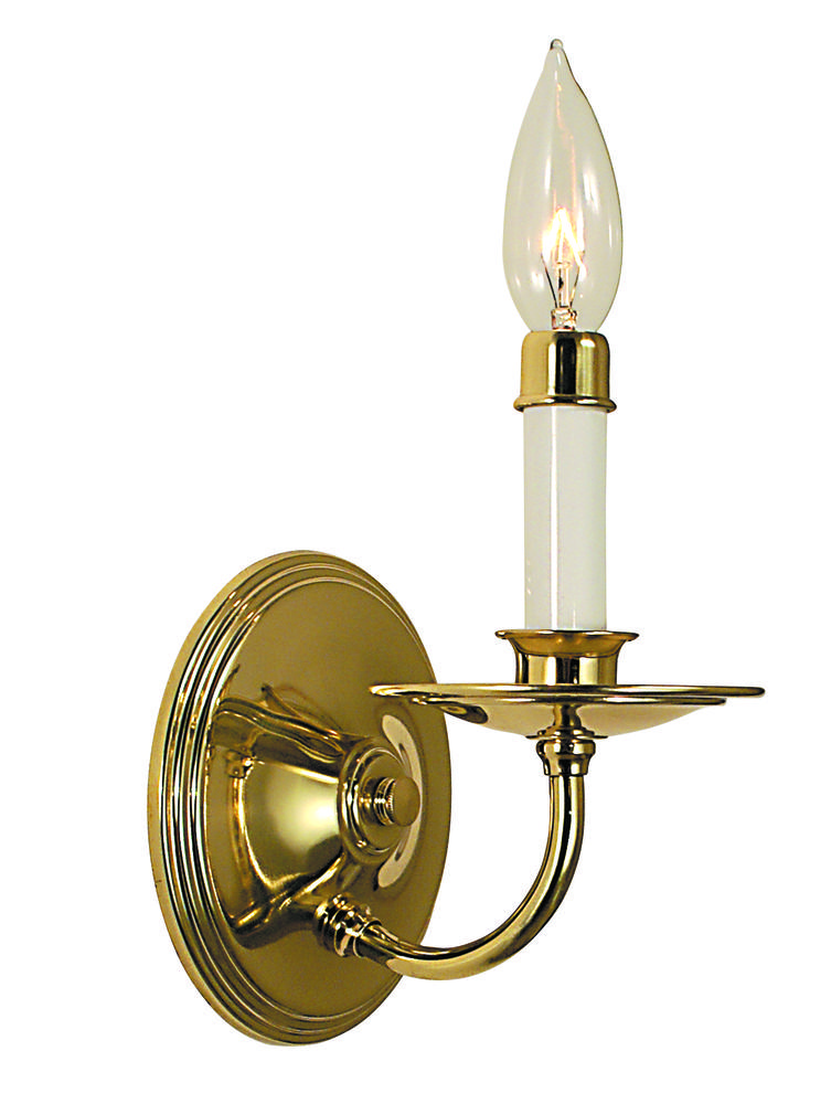 1-Light Polished Brass Jamestown Sconce