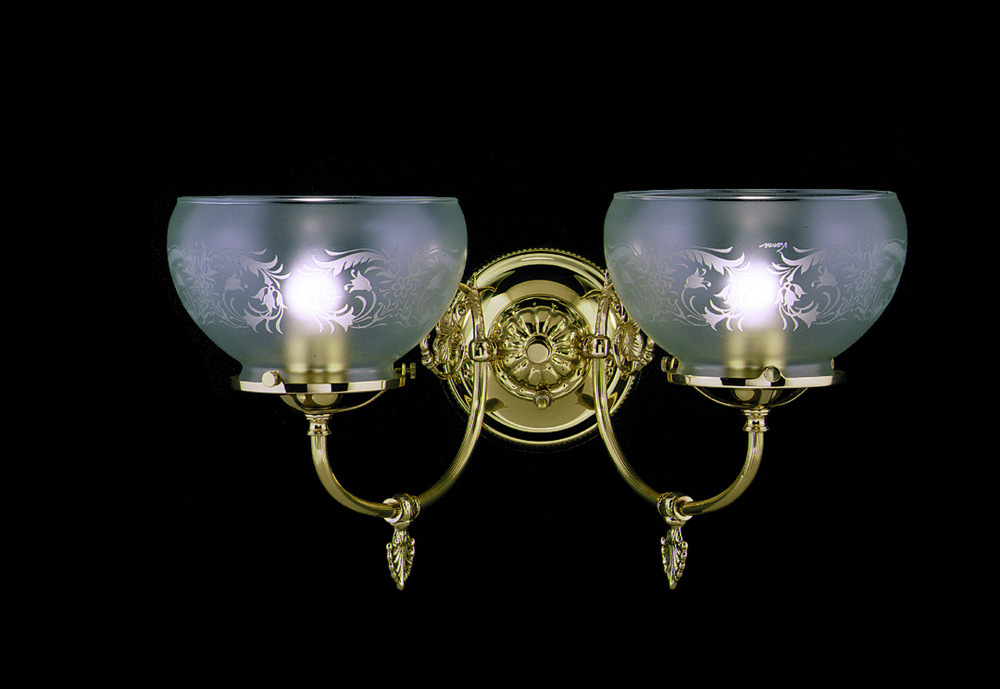 2-Light Polished Brass Chancery Sconce
