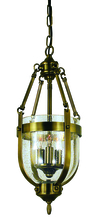 Framburg 1013 AB - 3-Light Antique Brass Hannover Mini-Chandelier