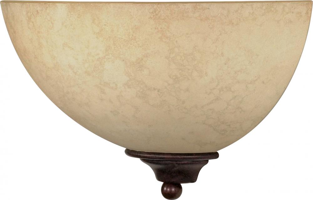 Tapas - 1 Light 12" Sconce with Tuscan Suede Glass - Old Bronze Finish