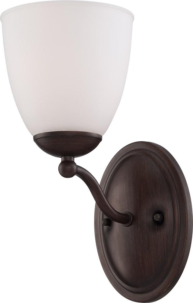 Patton - 1 Light Vanity with Frosted Glass - Prairie Bronze Finish