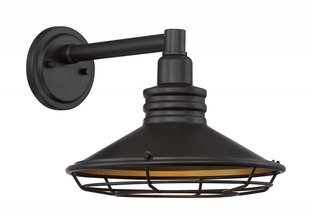 Blue Harbor - 1 Light Sconce with- Dark Bronze and Gold Finish