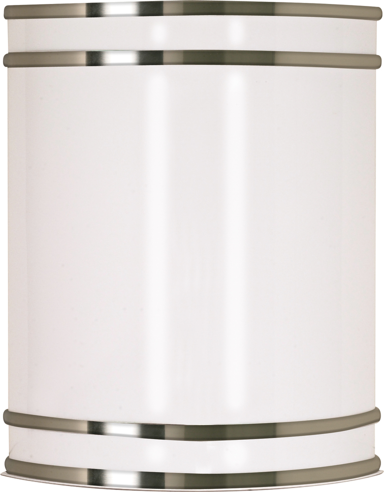 Glamour LED - Wall Sconce with White Acrylic Lens - Brushed Nickel Finish