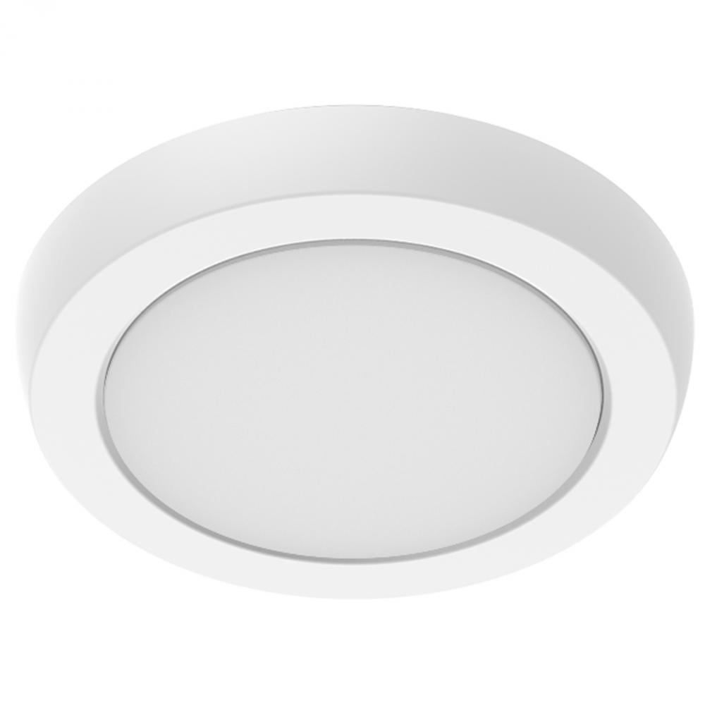 Blink Performer - 8 Watt LED; 5 Inch Round Fixture; White Finish; 5 CCT Selectable