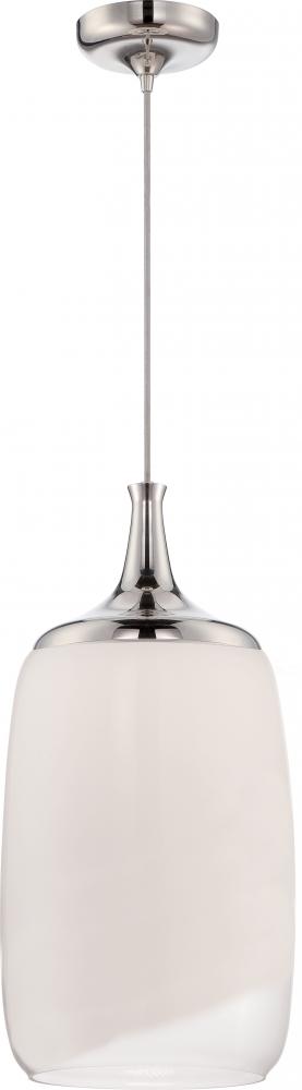 Horizon - LED Glass Pendant with White To Clear Glass