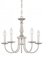  60/1298 - 5 Light - Chandelier - withCandlesticks - Brushed Nickel Finish