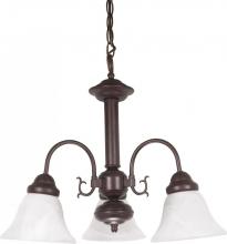 Nuvo 60/184 - Ballerina - 3 Light Chandelier with Alabaster Glass - Old Bronze Finish