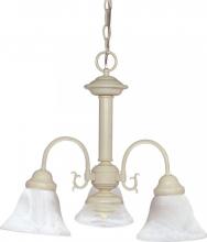 Nuvo 60/188 - Ballerina - 3 Light Chandelier with Alabaster Glass - Textured White Finish
