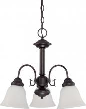 Nuvo 60/3142 - Ballerina - 3 Light Chandelier with Frosted White Glass - Mahogany Bronze Finish